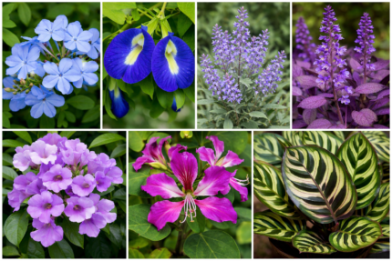 Blue colored plants